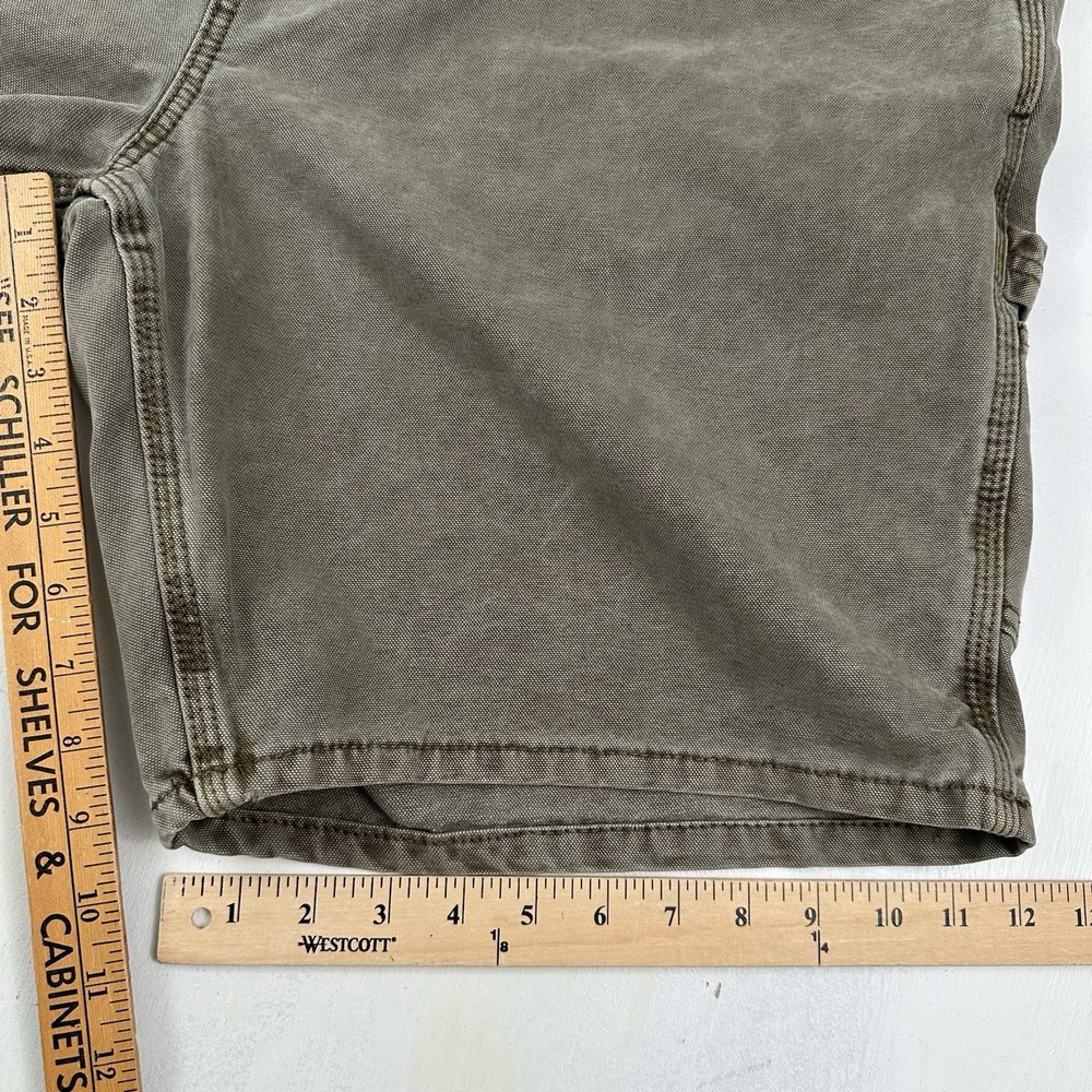 New No Boundaries Men's Carpenter‎ Shorts 44x9 Olive Cotton Canvas Army Green - Picture 4 of 10